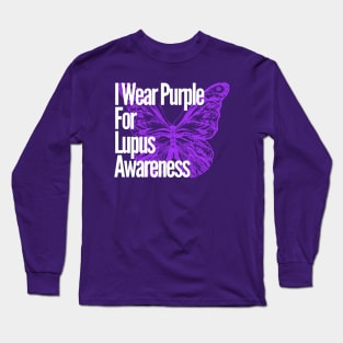 I Wear Purple For Lupus Awareness Long Sleeve T-Shirt